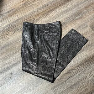 WHBM Women’s Slim Ankle Metallic Jacquard Pants
